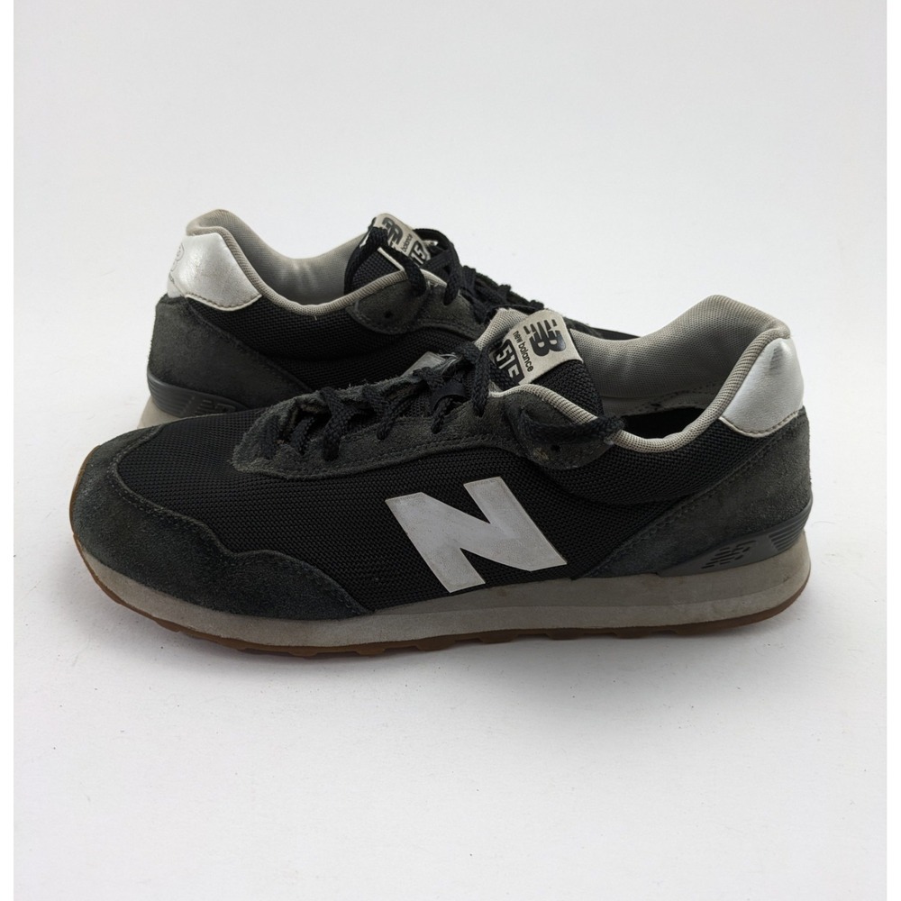 Mens New Balance 515 Black Gray Suede Low Top Running Shoes ML515HL3 Size 11.5